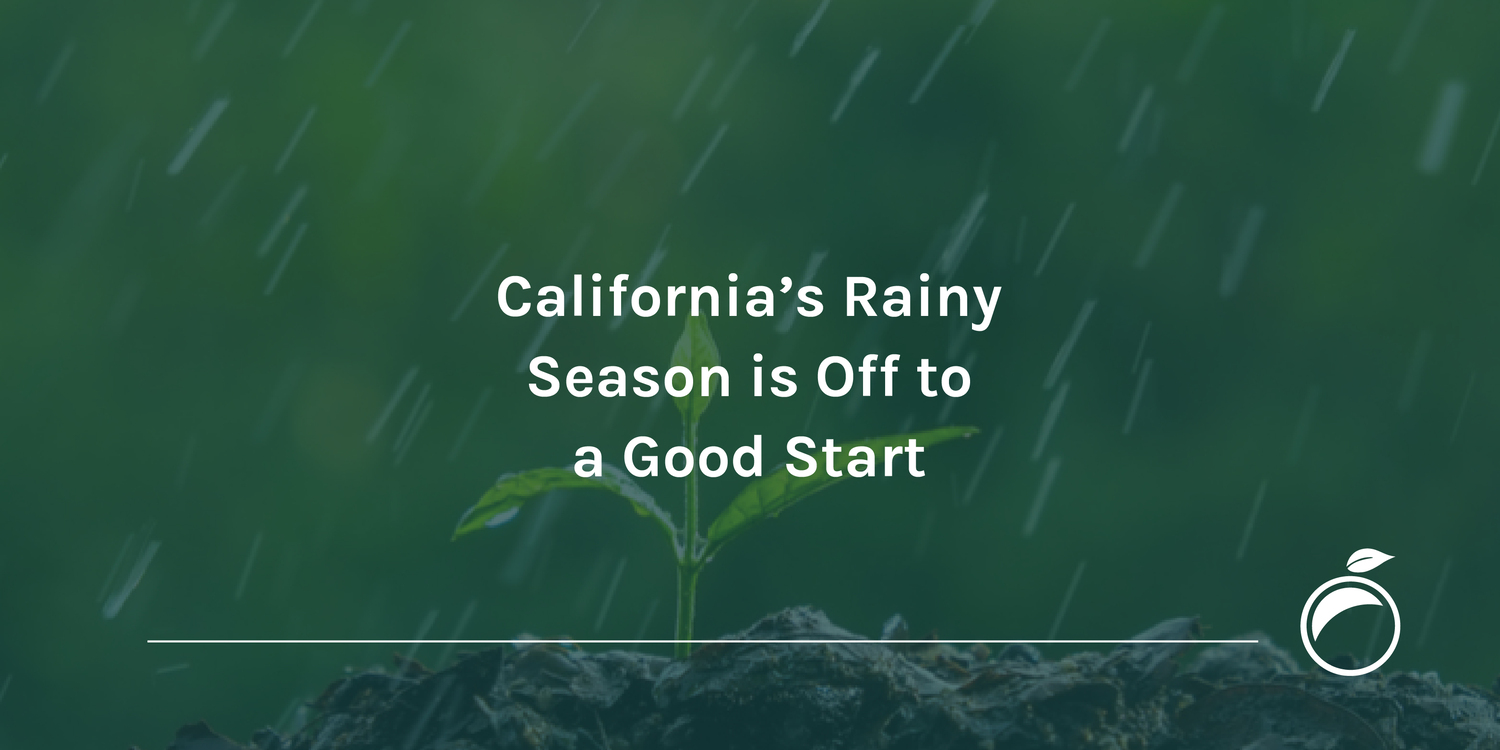 California’s Rainy Season is Off to a Good Start