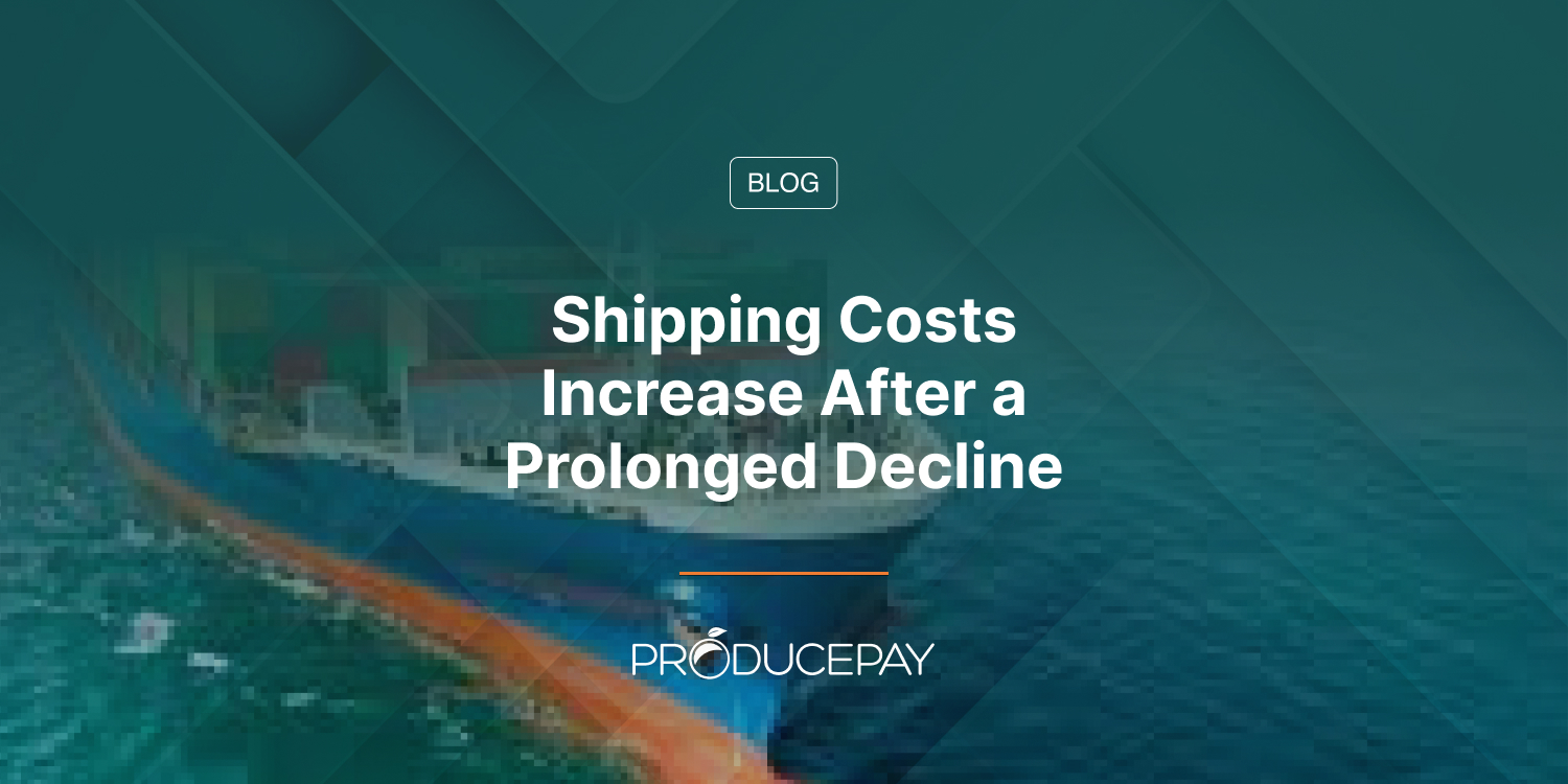 Shipping Costs Increase After a Prolonged Decline