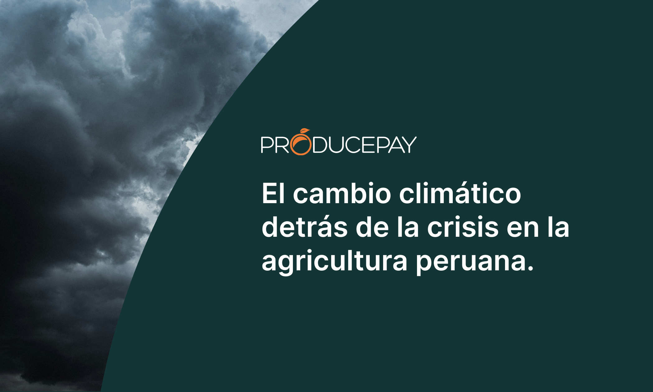 El cambio climático detrás de la crisis en la agricultura peruana